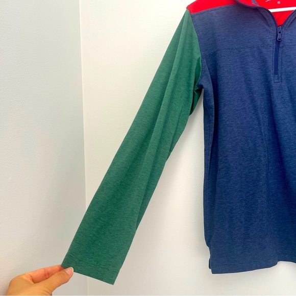 Vineyard Vines Mens XS Blue Colorblock Edgartown Shep 1/4 Zip Sweatshirt - Picture 5 of 9
